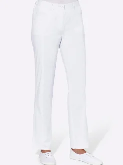 Hosen| Stretch-Hose mit rückwärtigem Dehnbund weiß