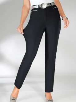 Hosen|Stehmann Comfort line Stretch-Hose mit Zier-Taschen vorne schwarz