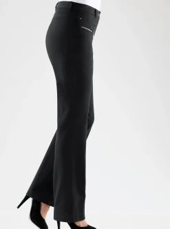 Hosen|Stehmann Comfort line Stretch-Hose mit Zier-Taschen vorne schwarz