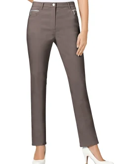 Hosen|Stehmann Comfort line Stretch-Hose mit Zier-Taschen vorne stein