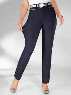 Hosen|Stehmann Comfort line Stretch-Hose mit Zier-Taschen vorne marine
