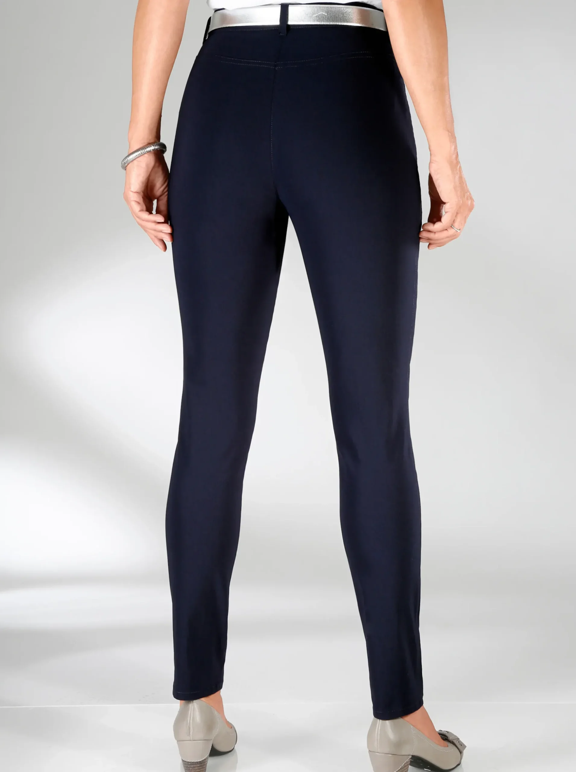 Hosen|Stehmann Comfort line Stretch-Hose mit Zier-Taschen vorne marine