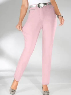 Hosen|Stehmann Comfort line Stretch-Hose mit Zier-Taschen vorne rosé