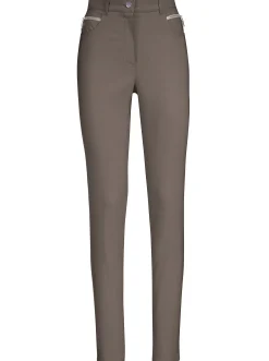 Hosen|Stehmann Comfort line Stretch-Hose mit Zier-Taschen vorne taupe