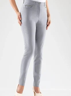 Hosen|Stehmann Comfort line Stretch-Hose mit Zier-Taschen vorne grau