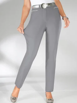 Hosen|Stehmann Comfort line Stretch-Hose mit Zier-Taschen vorne grau