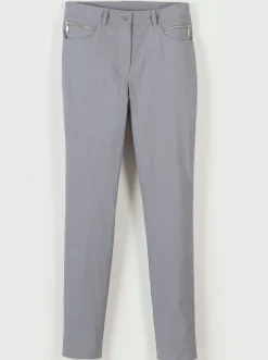 Hosen|Stehmann Comfort line Stretch-Hose mit Zier-Taschen vorne grau