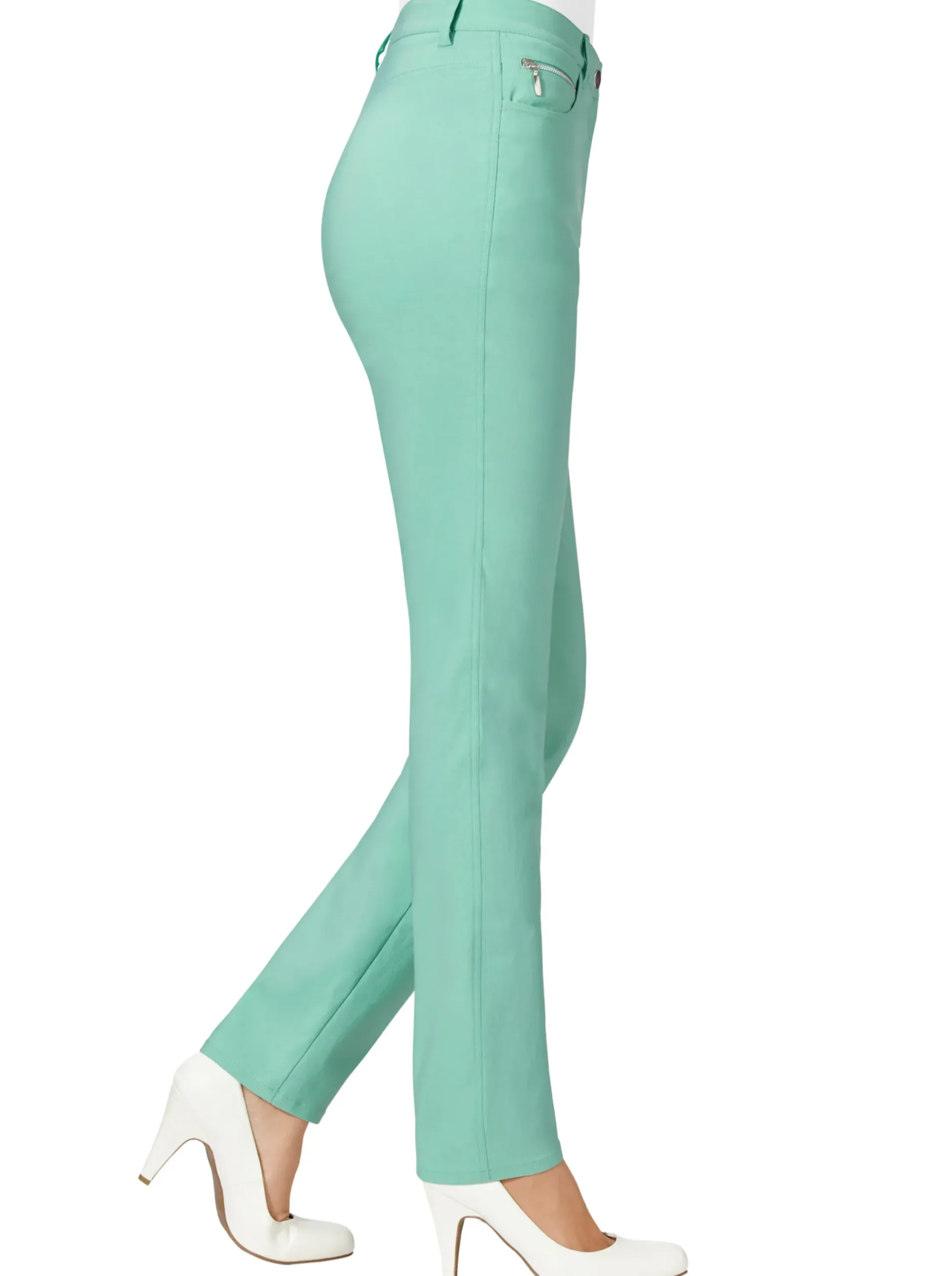 Hosen|Stehmann Comfort line Stretch-Hose mit Zier-Taschen vorne mint