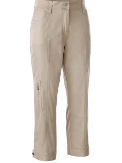 Hosen| Stretch-Hose mit Zipper am Beinabschluss stein