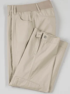 Hosen| Stretch-Hose mit Zipper am Beinabschluss stein