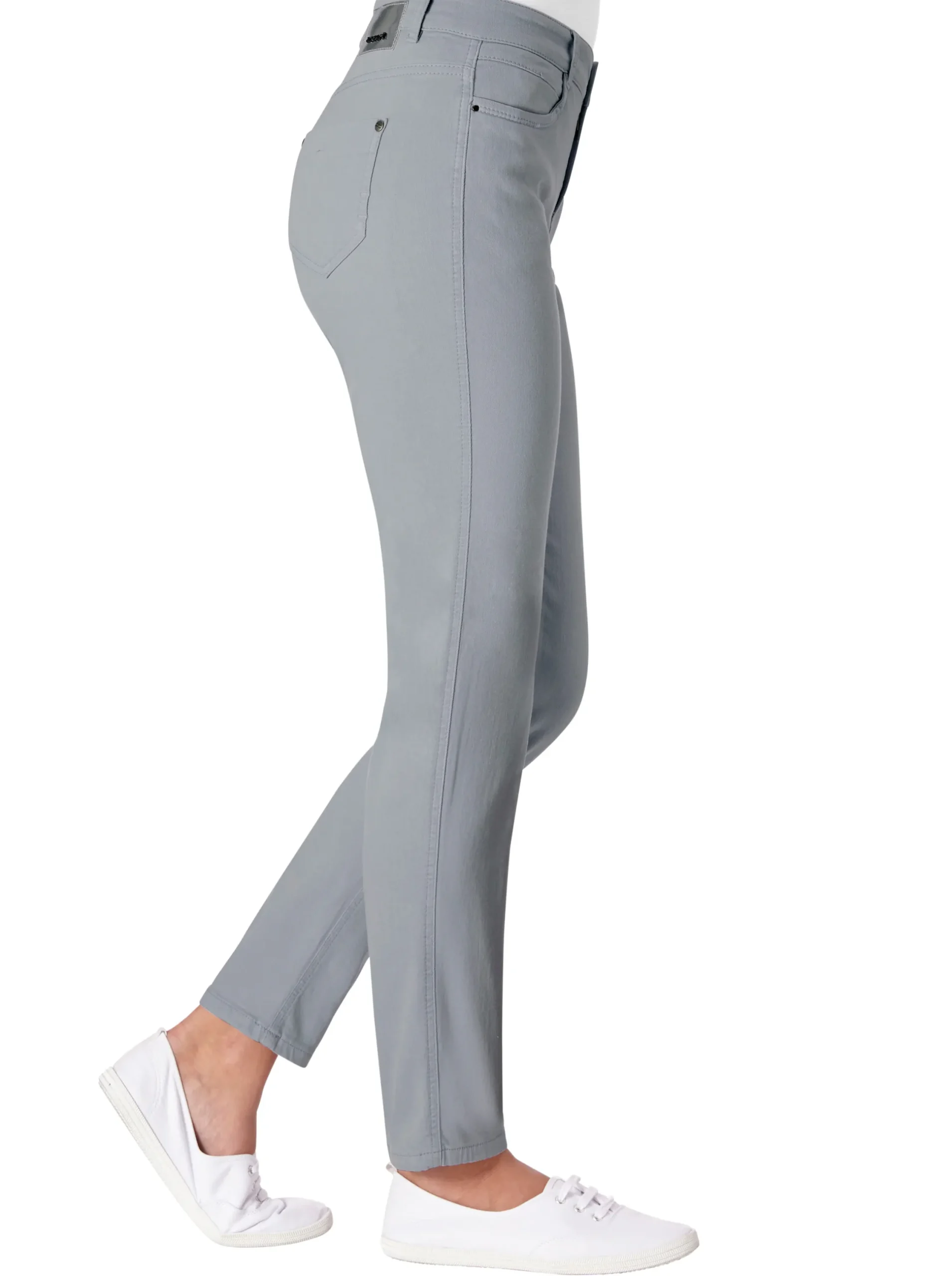 Jeans|Ascari Stretch-Jeans in Röhren-Form grau
