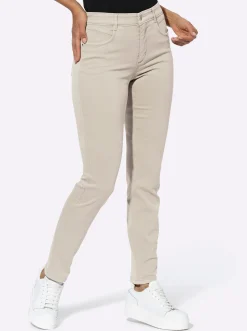 Jeans|Ascari Stretch-Jeans in Röhren-Form sand