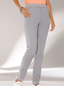 Jeans| Stretch-Jeans mit Rundum-Dehnbund grey-denim