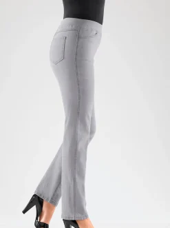 Jeans| Stretch-Jeans mit Rundum-Dehnbund grey-denim