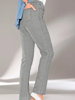 Jeans| Stretch-Jeans mit Rundum-Dehnbund grey-denim