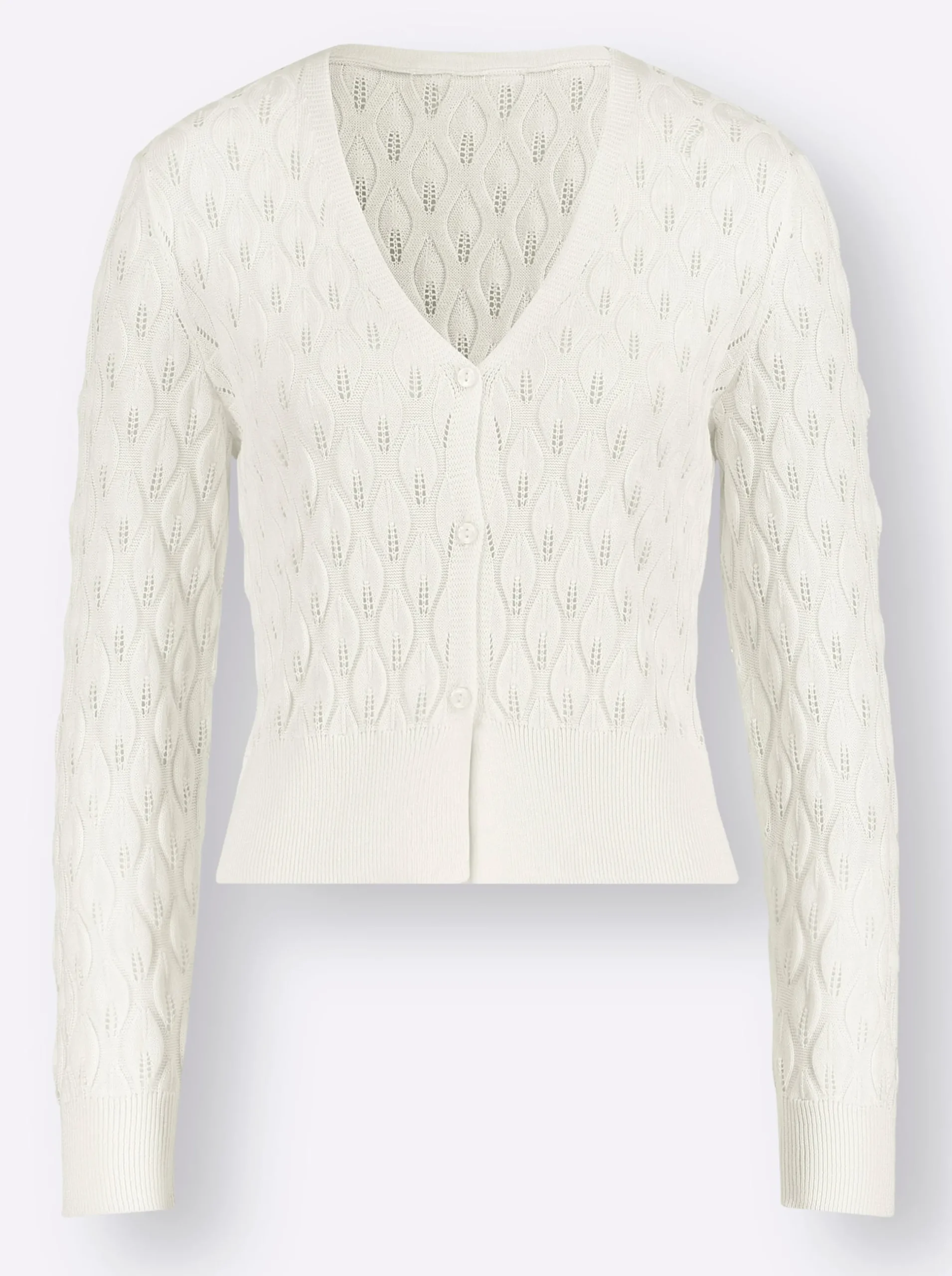 Jacken|Strickjacken| Strickbolero ecru