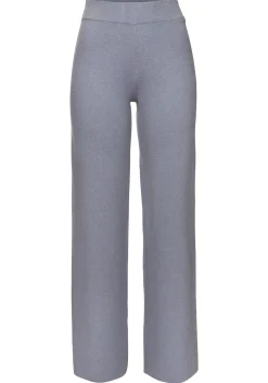 Strandmode|Elbsand Strickhose rauchblaumeliert