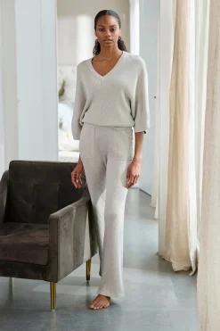 Hosen| Strickhose beigemeliert