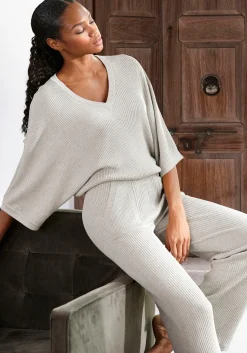 Hosen| Strickhose beigemeliert