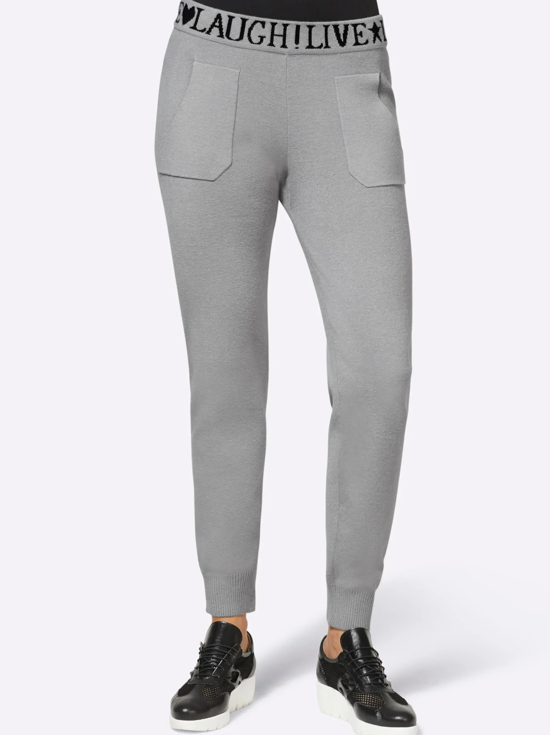 Homewear|Homewear|heine Strickhose steingrau-meliert
