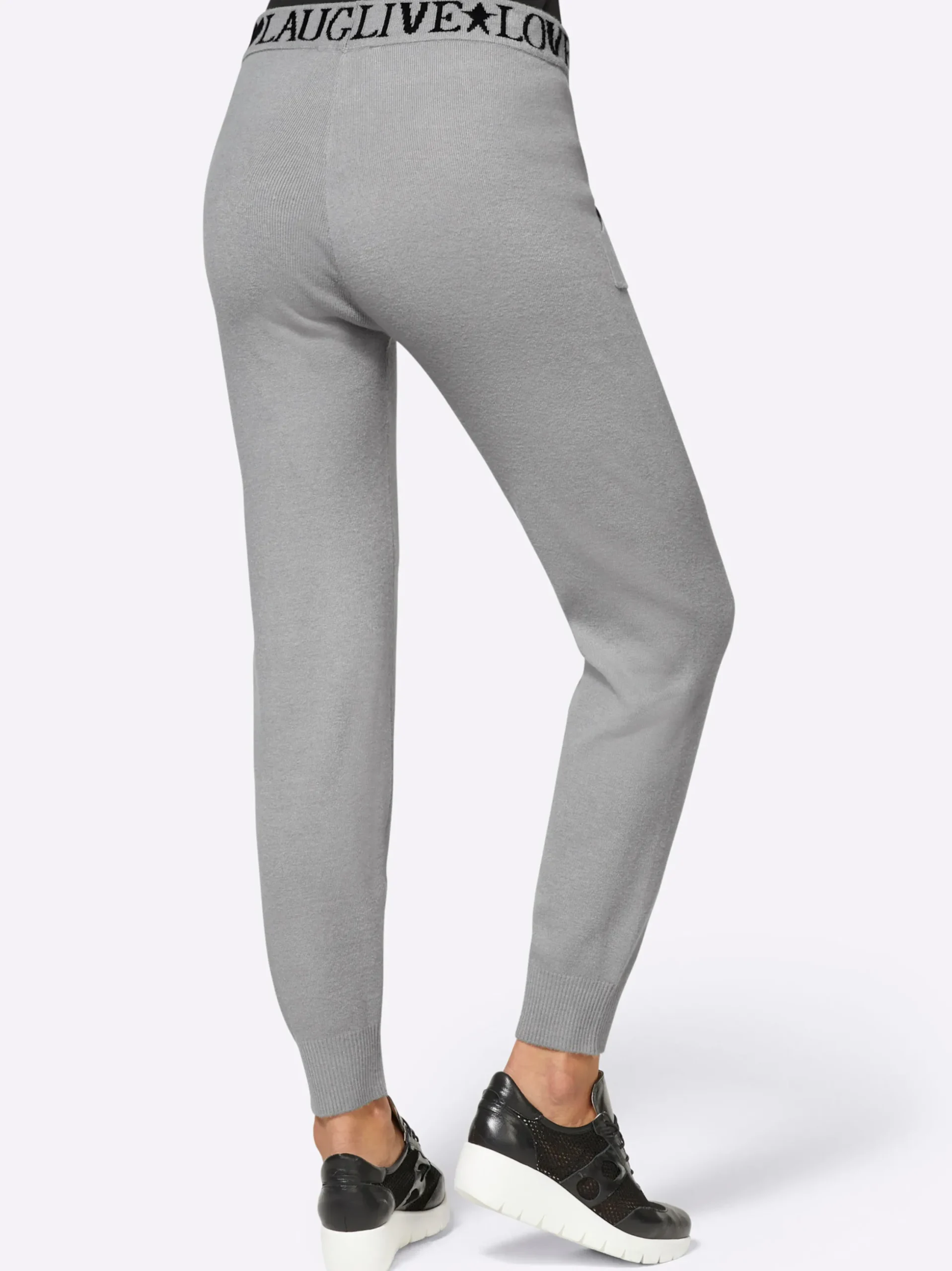 Homewear|Homewear|heine Strickhose steingrau-meliert