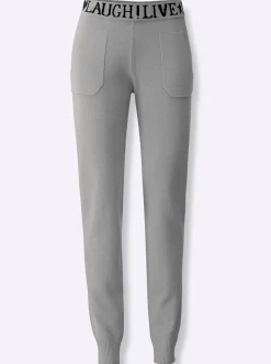 Homewear|Homewear|heine Strickhose steingrau-meliert