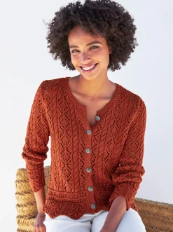Strandmode|heine Strickjacke rostrot