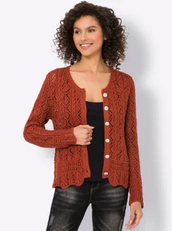 Strandmode|heine Strickjacke rostrot