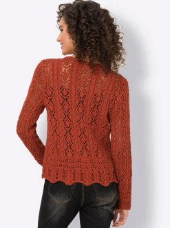 Strandmode|heine Strickjacke rostrot