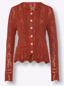 Strandmode|heine Strickjacke rostrot
