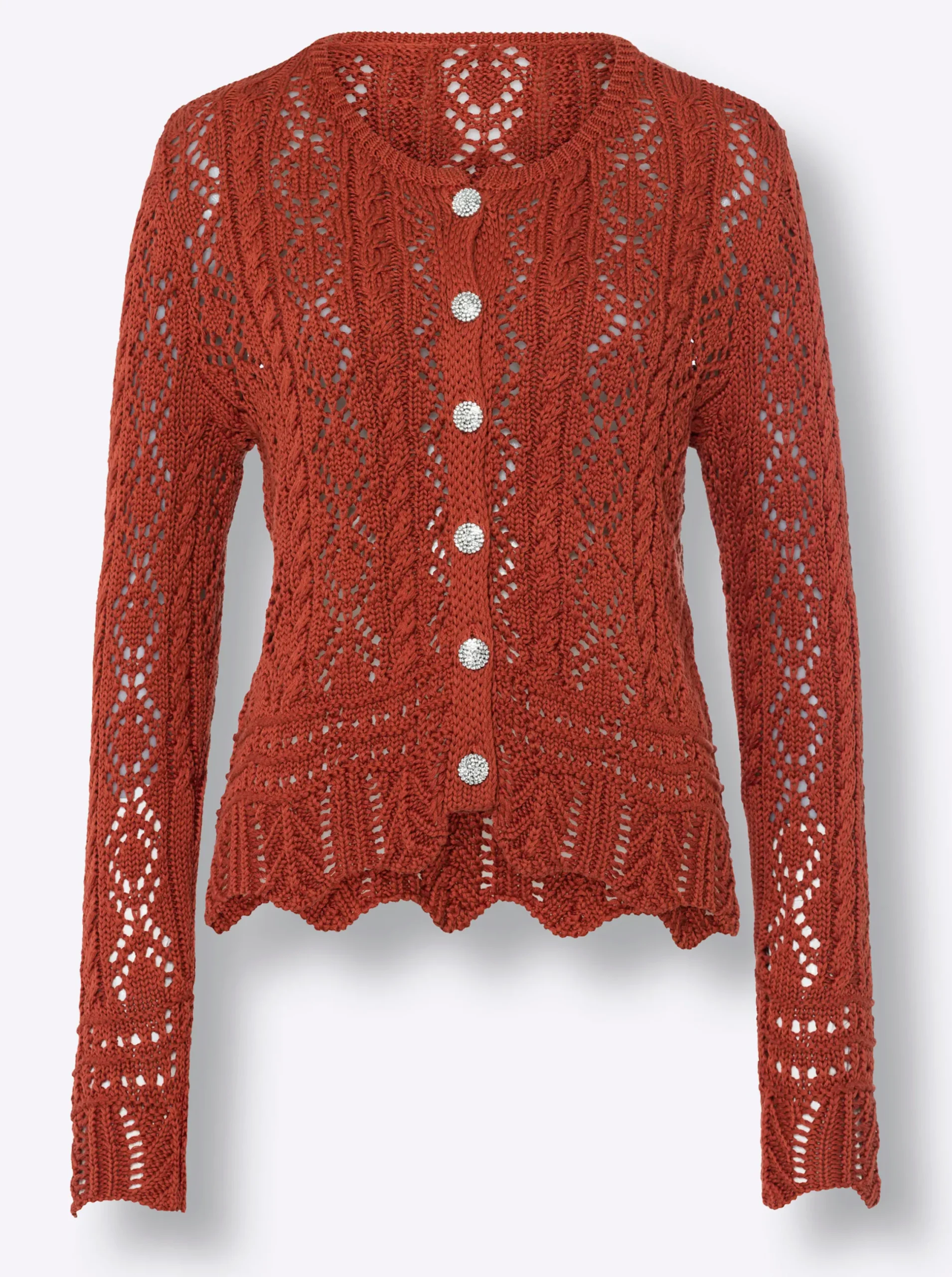 Strandmode|heine Strickjacke rostrot