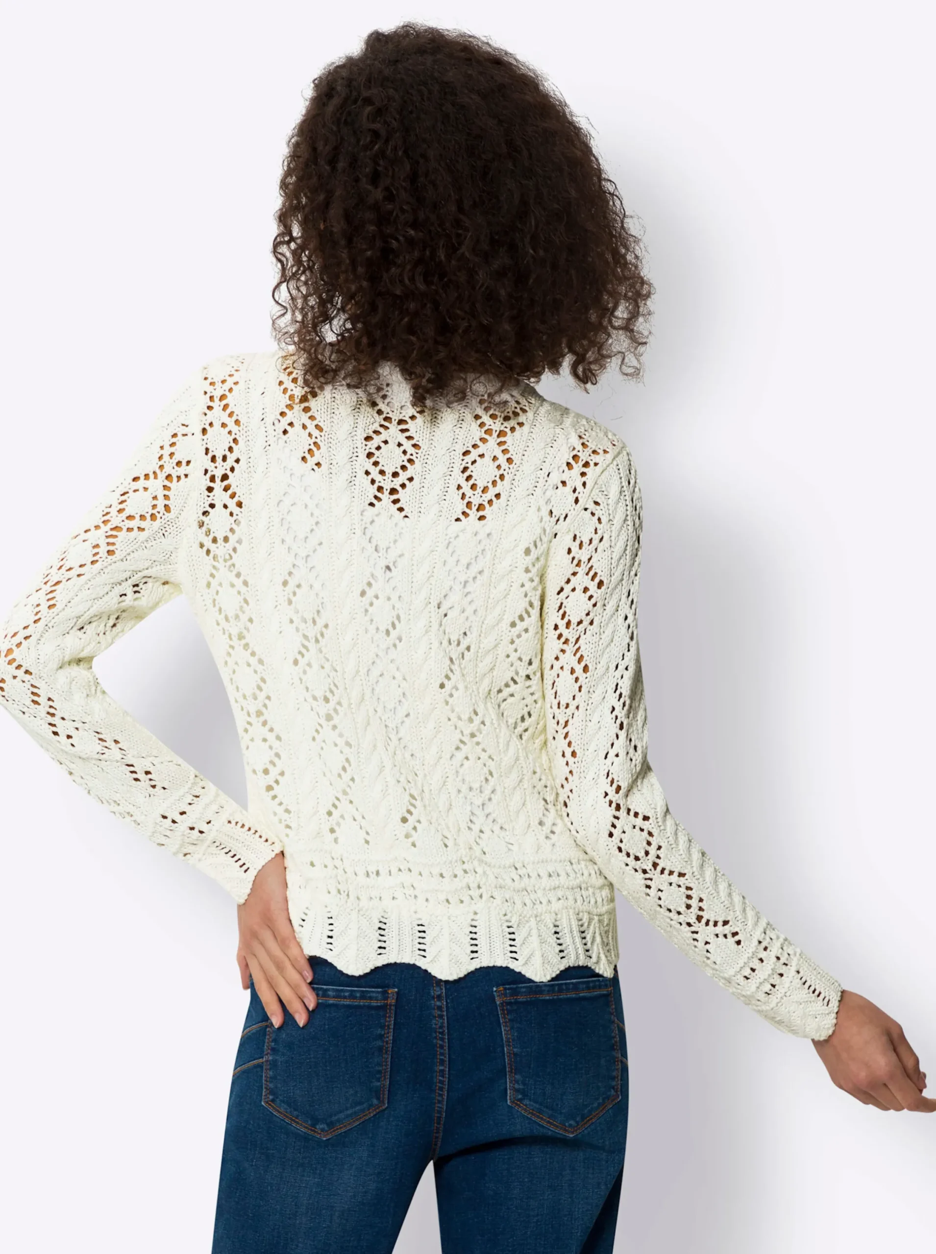 Strickjacken|heine Strickjacke champagner