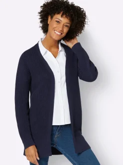 Basics|Strickjacken| Strickjacke marine