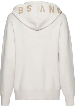 Strandmode|Elbsand Strickjacke wollweiß