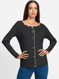 Strickjacken|heine Strickjacke schwarz