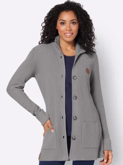 Strickjacken| Strickjacke steingrau