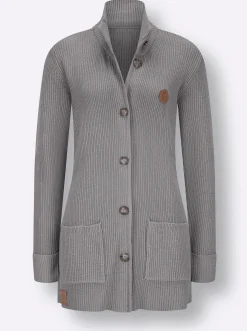 Strickjacken| Strickjacke steingrau
