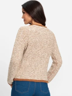 Strickjacken|heine Strickjacke camel-champagner-meliert