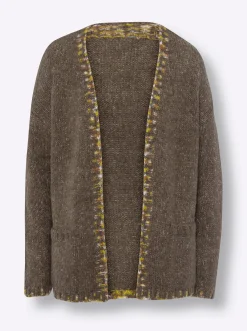 Strickjacken|heine Strickjacke dunkeltaupe-ecru-meliert