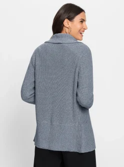 Strickjacken| Strickjacke rauchblau-meliert