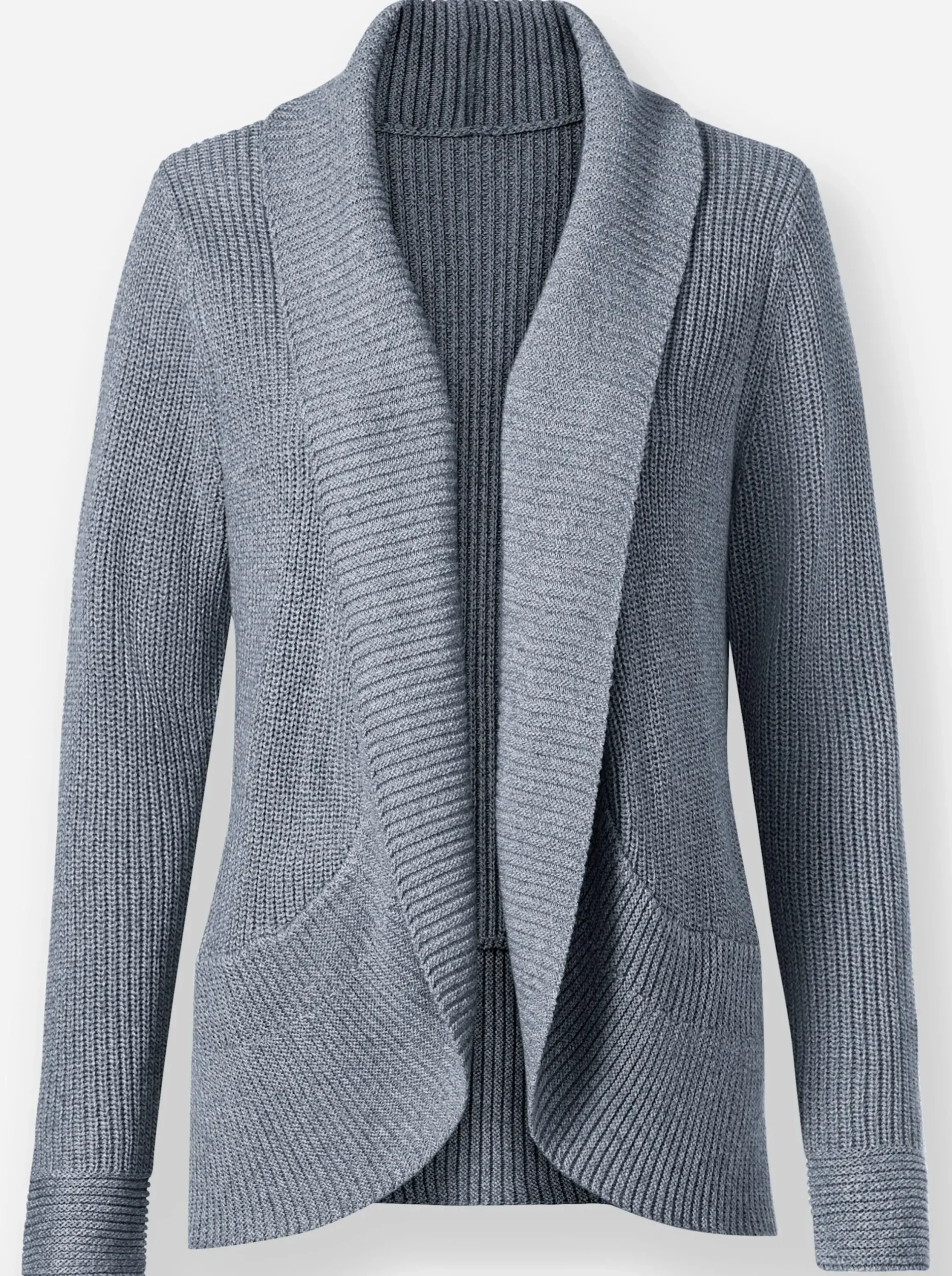 Strickjacken| Strickjacke rauchblau-meliert
