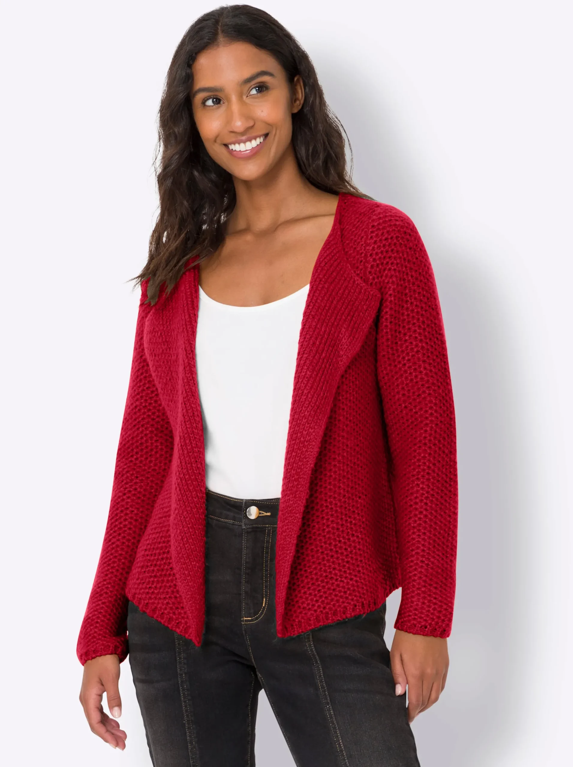 Strickjacken|heine Strickjacke rot