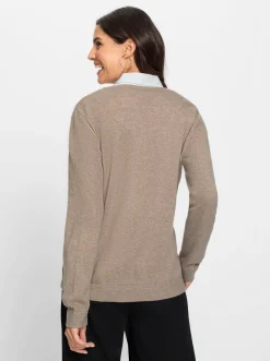 Strickjacken| Strickjacke sesam-meliert