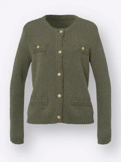 Strickjacken|heine Strickjacke khaki