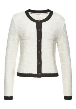 Strickjacken|LASCANA Strickjacke creme-schwarz
