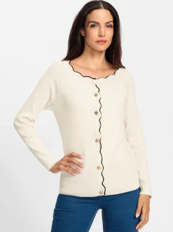 Strickjacken|heine Strickjacke champagner