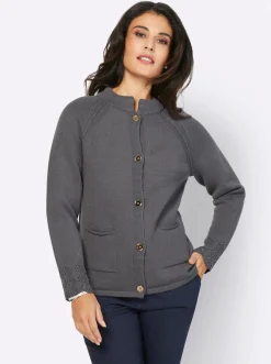Strickjacken| Strickjacke anthrazit