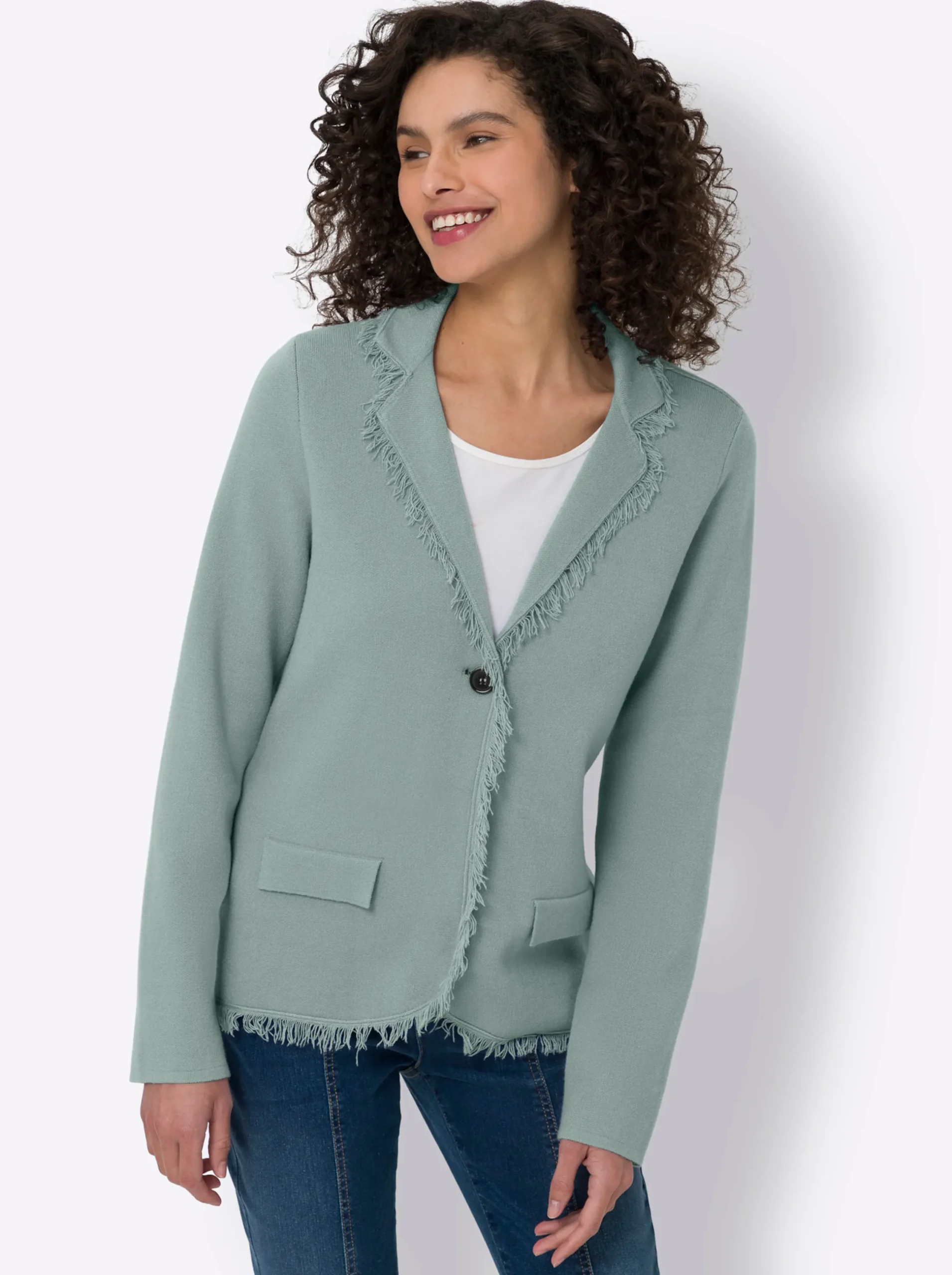Strickjacken|heine Strickjacke kalkmint