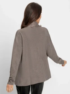 Strickjacken|heine Strickjacke taupe-meliert