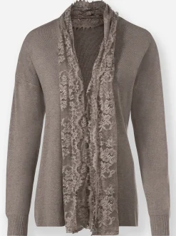 Strickjacken|heine Strickjacke taupe-meliert